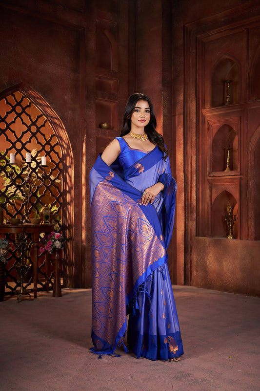 Royal Blue Soft Silk Saree