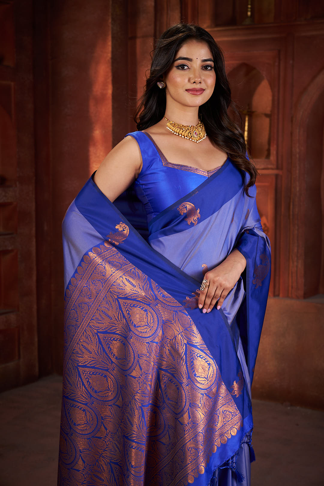 Royal Blue Soft Silk Saree