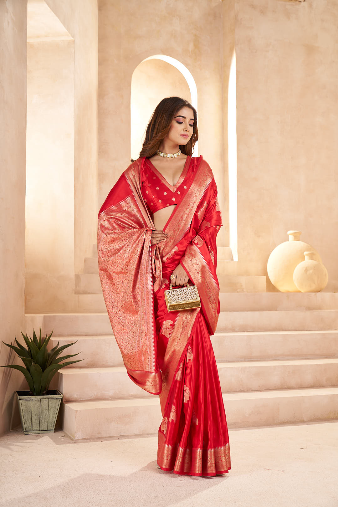 Red Soft Silk Saree