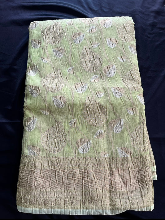 Cotton Crushed Tissue Saree