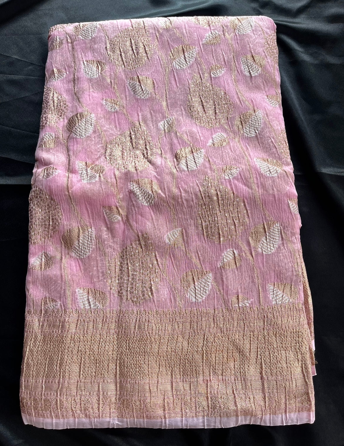 Cotton Crushed Tissue Saree
