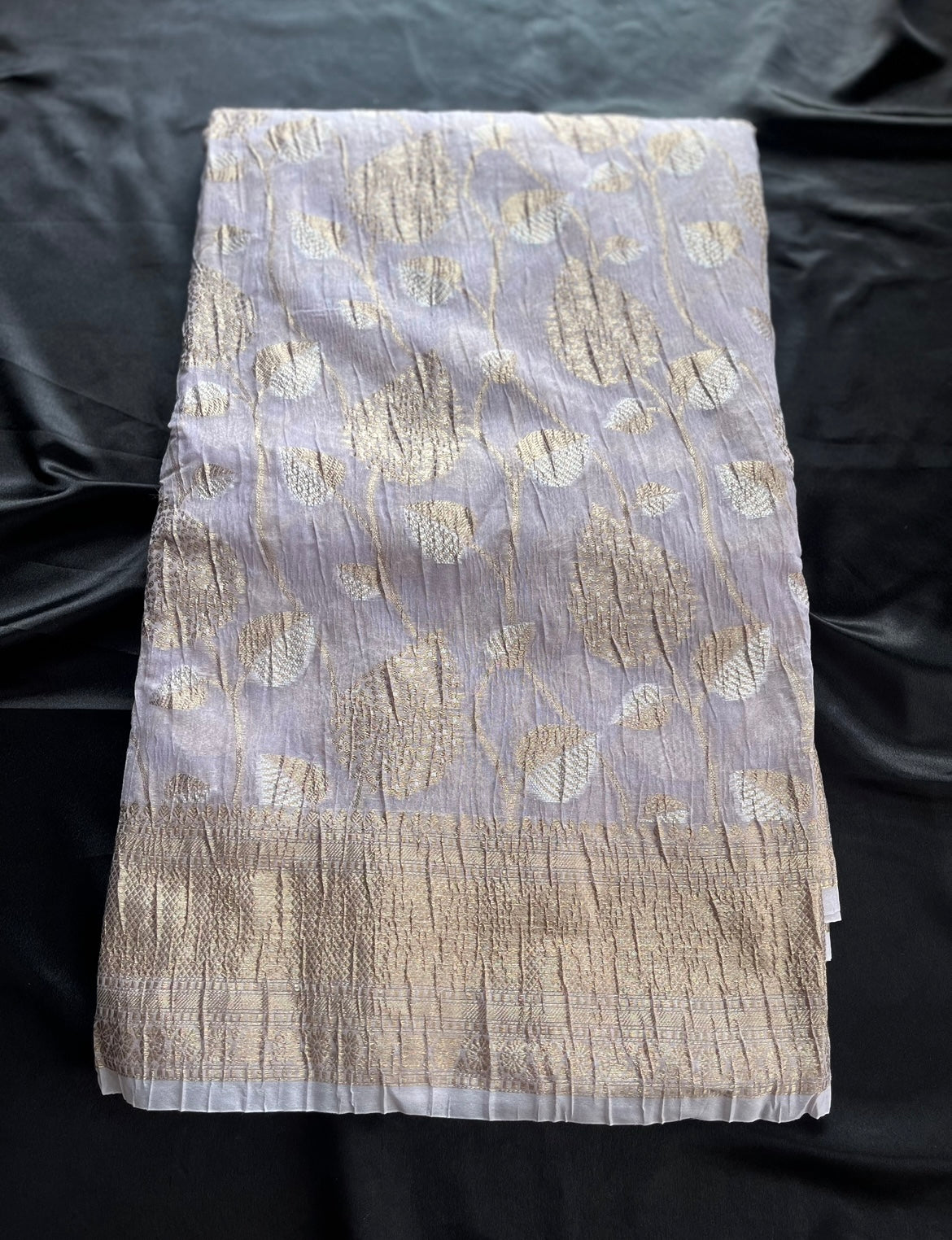Cotton Crushed Tissue Saree