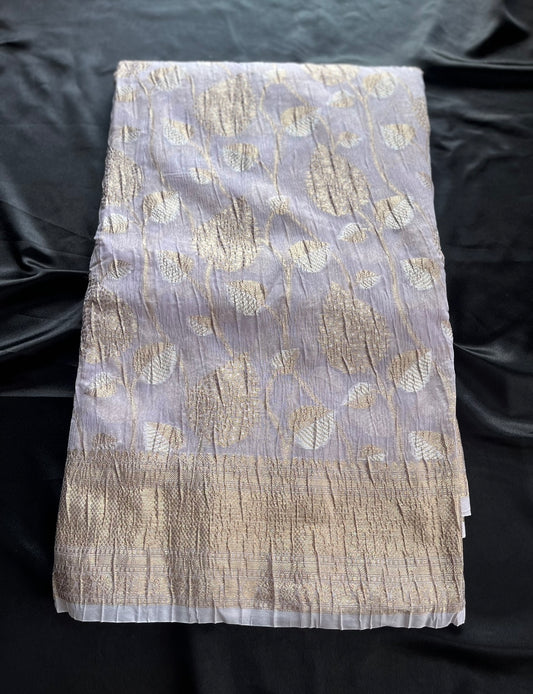 Cotton Crushed Tissue Saree