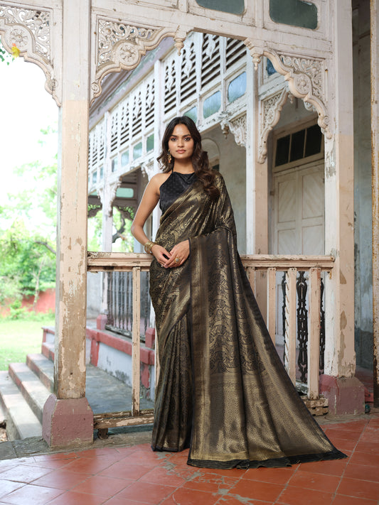 Dola Silk Black Saree