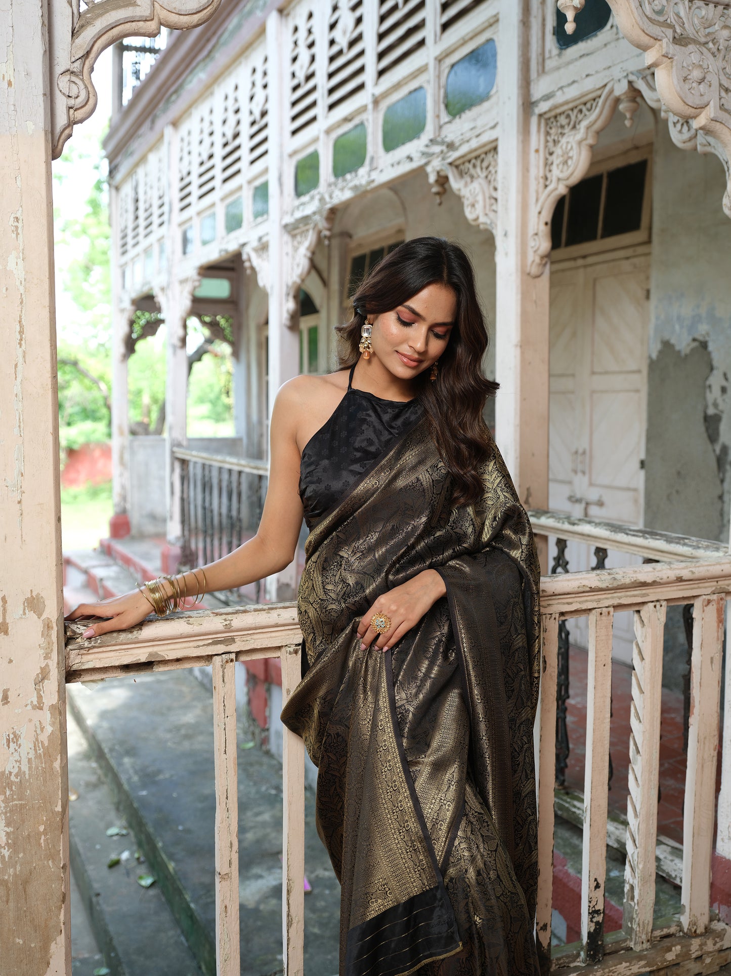 Dola Silk Black Saree